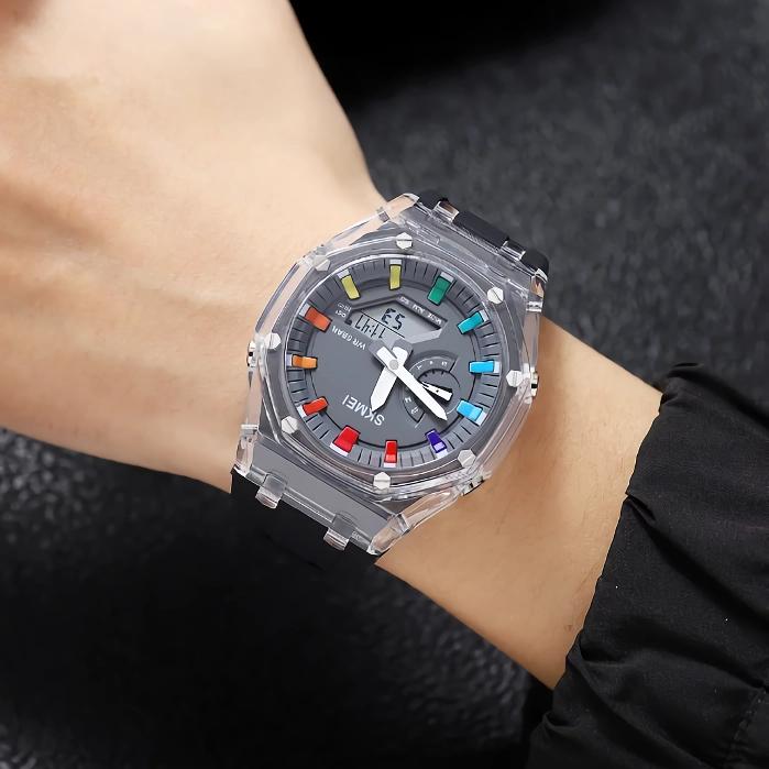 Led Light Electronic Waterproof Men Watch