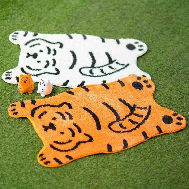Tapete de desenho animado de tigre encantador