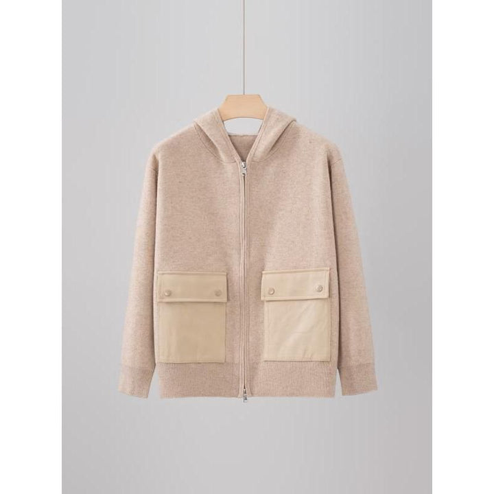 Luxurious Cashmere Zipper Hoodie Jacket