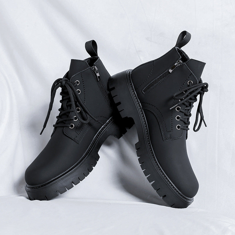 men's vintage leather ankle boots, view 6 - MRSLM