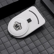 Leather car visor sunglass and card holder, view 9 - MRSLM