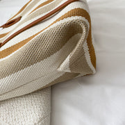 Striped canvas tote bag, view 8 - MRSLM