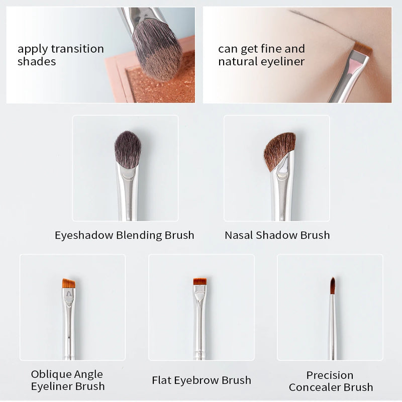 9-piece makeup brush set, view 10 - MRSLM
