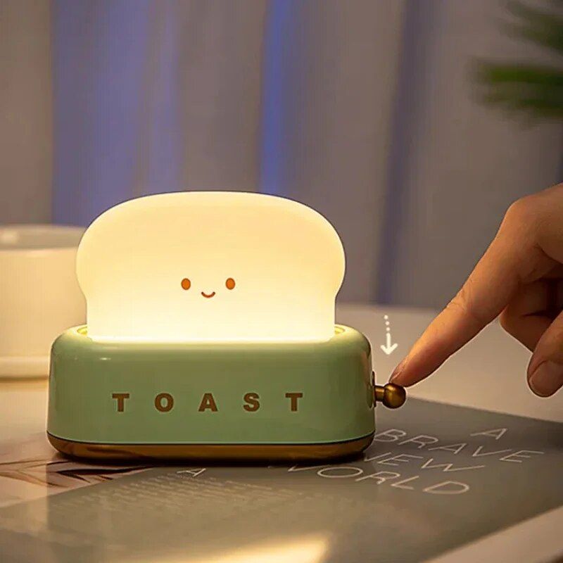 Charmantes Toaster-Cartoon-LED-Nachtlicht