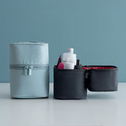cylindrical makeup storage bag, view 8 - MRSLM