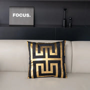 Nordic geometric gold plush pillowcases, view 4 - MRSLM