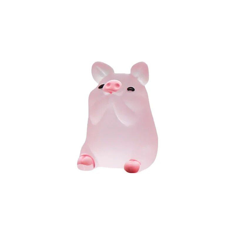 Cute Resin Piggy Decoration for Console & Rearview Mirror