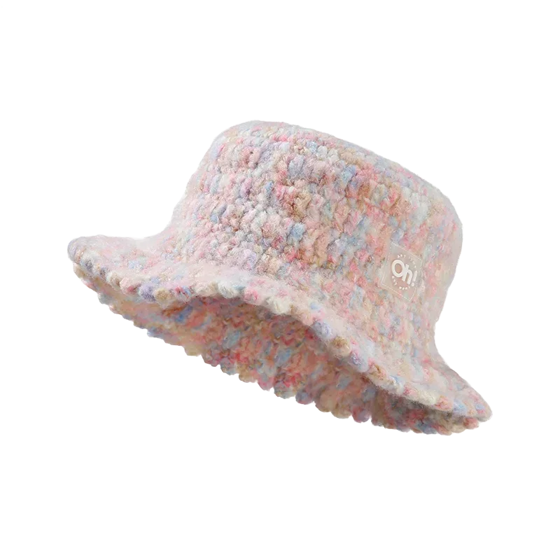 Rainbow Potted Hat Casual Knitted Wool Beanie