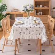 embroidered floral cotton tablecloth, view 3 - MRSLM