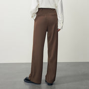 high-waisted drape trousers with side slits, view 8 - MRSLM