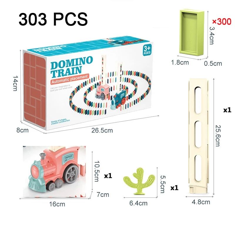 domino train toy set, view 5 - MRSLM