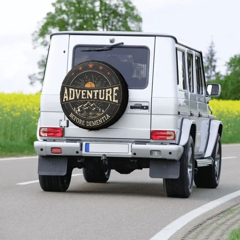 Universal Adventure-Themed Tire Cover for SUV, Truck & Camper