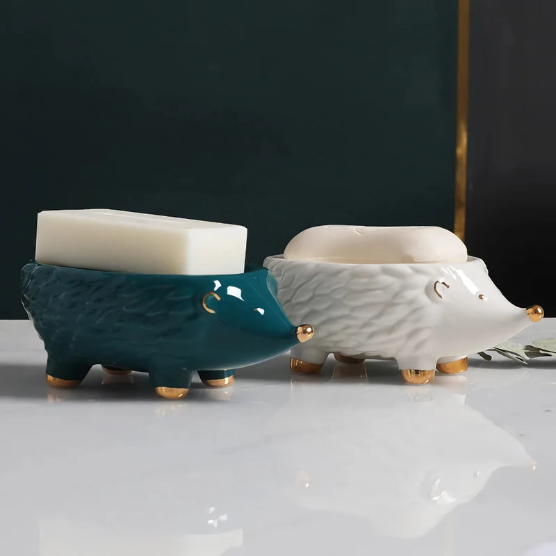 hedgehog ceramic soap dish, view 5 - MRSLM