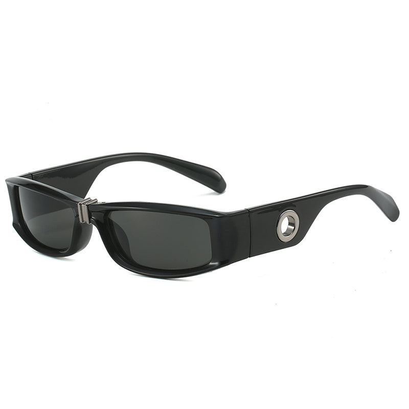 retro rectangle sunglasses, view 2 - MRSLM