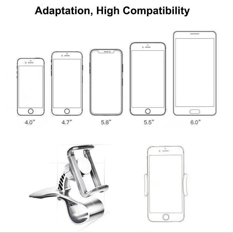 dashboard clip mount car phone holder, view 6 - MRSLM