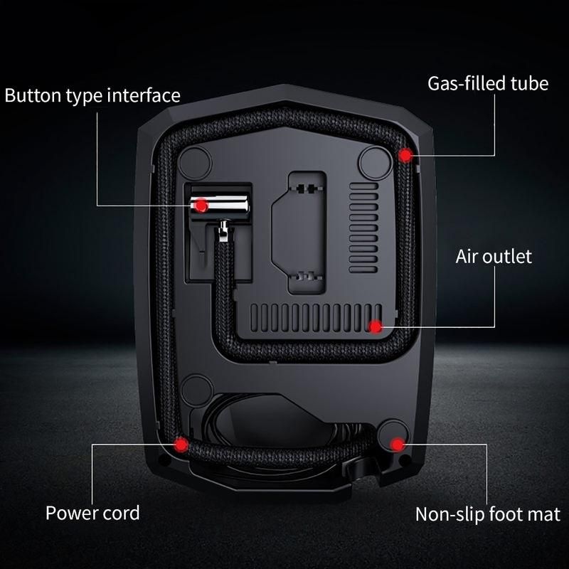 12V portable digital car tire inflator, view 5 - MRSLM