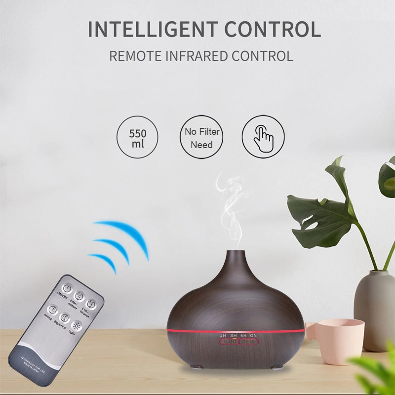 550ml essential oil diffuser with remote, view 4 - MRSLM