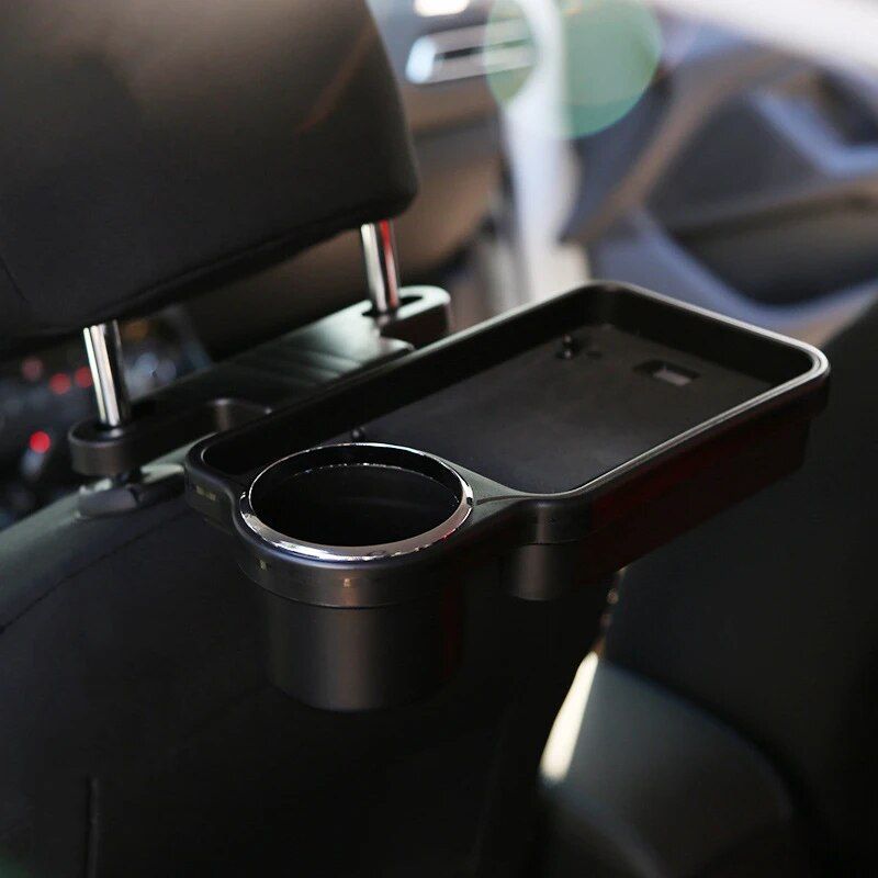 foldable car storage tray with cup and phone holder, view 3 - MRSLM
