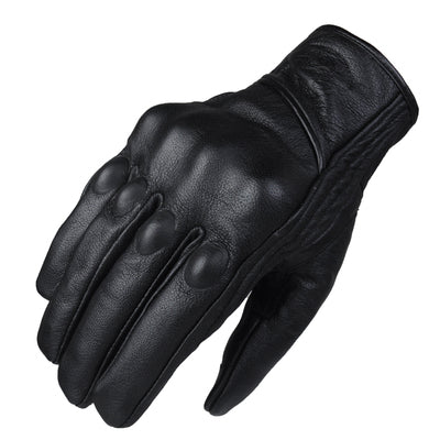 Sheepskin leather touchscreen riding gloves, view 5 - MRSLM