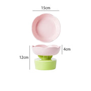 flower-shaped ceramic pet bowl, view 2 - MRSLM