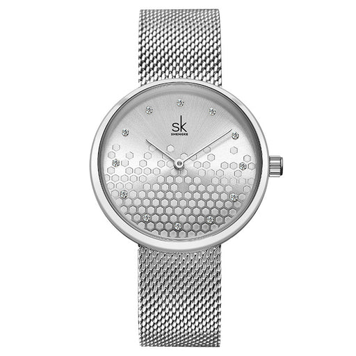 women's honeycomb dial steel watch - MRSLM