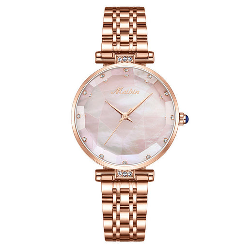 ladies rose gold quartz watch, view 2 - MRSLM