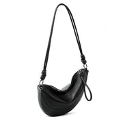 elegant soft leather dumpling bag, view 3 - MRSLM