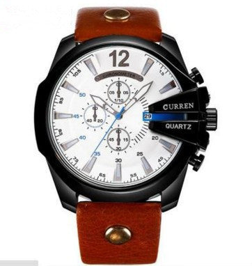 Men's large dial three-eye watch - MRSLM