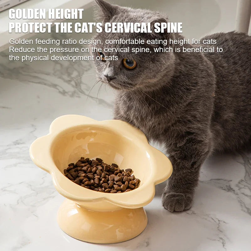 Elevated ceramic pet bowl, view 7 - MRSLM