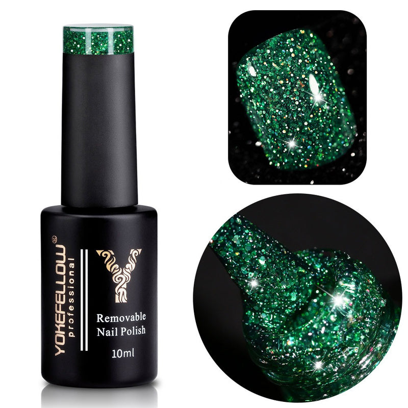 Esmalte em gel com glitter refletivo, 10ml