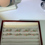 women's green jade ring, view 4 - MRSLM