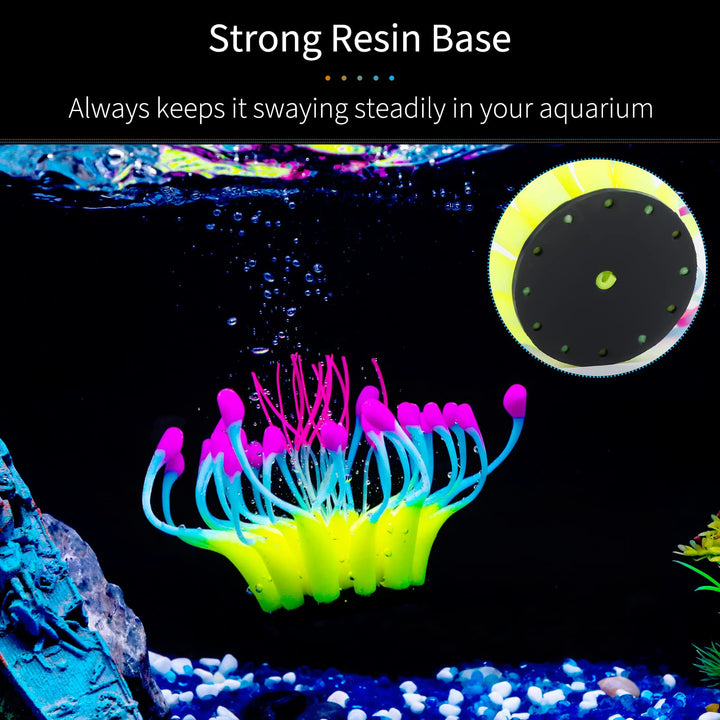 Aquarium Glowing Coral Effect Silicone Decoration