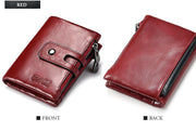 double zipper leather purse, view 5 - MRSLM
