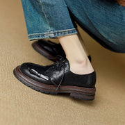women's leather platform shoes, view 9 - MRSLM