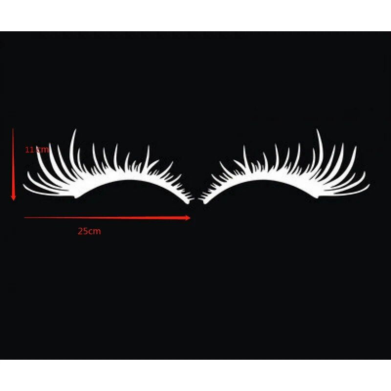 reflective car headlight eyebrow stickers, view 8 - MRSLM