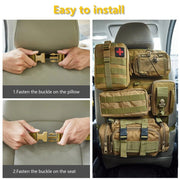Tactical car seat organizer with Molle pouches, view 11 - MRSLM