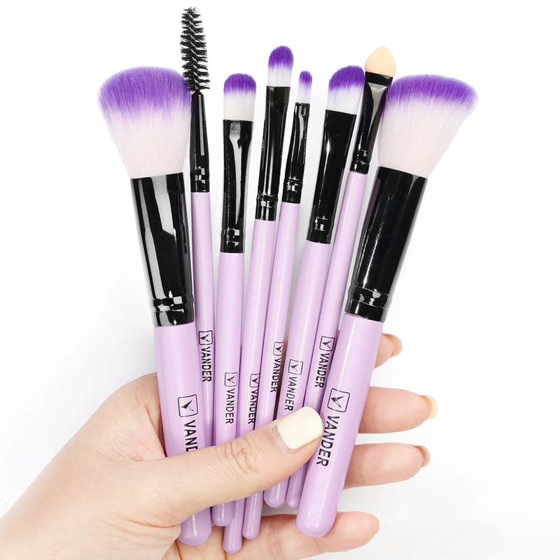 8-piece makeup brush set, view 10 - MRSLM