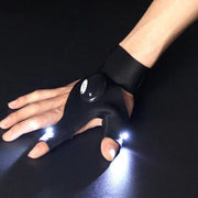 led light fingerless outdoor gloves, view 5 - MRSLM