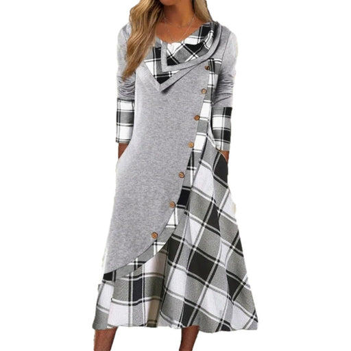 women's plaid dress, view 6 - MRSLM