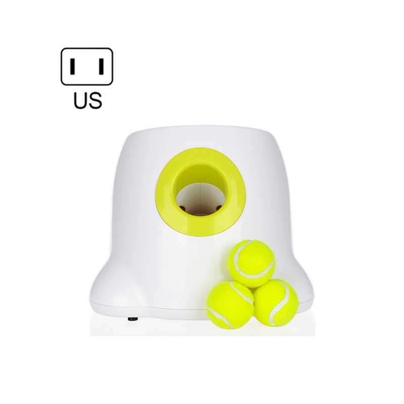 Brinquedo interativo para cães: Lançador automático de bolas de tênis