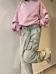 high-waisted loose jeans, view 9 - MRSLM