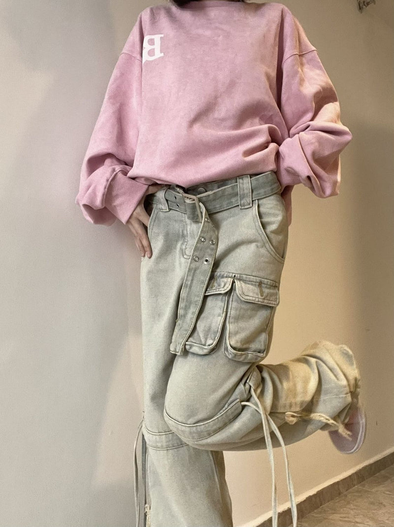 high-waisted loose jeans, view 9 - MRSLM