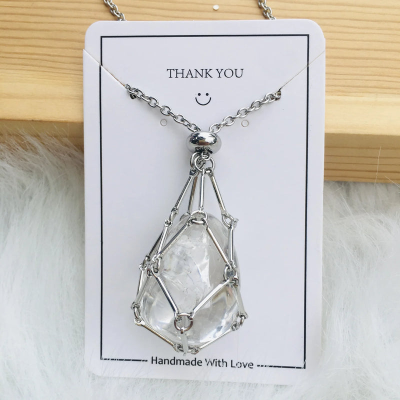 customized stone pendant necklace, view 8 - MRSLM