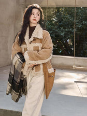 vintage lamb wool button jacket, view 8 - MRSLM