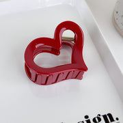 red geometry hair claw, view 5 - MRSLM