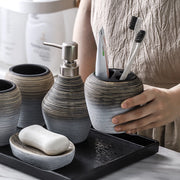 retro ceramic bathroom set, view 6 - MRSLM