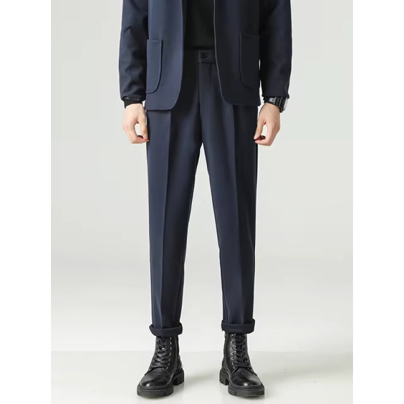 minimalist pleated suit pants, view 7 - MRSLM
