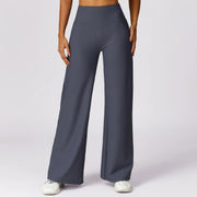 high waisted quick-dry flared yoga pants, view 6 - MRSLM