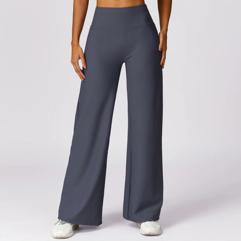 high waisted quick-dry flared yoga pants, view 6 - MRSLM