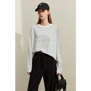 Casual striped cotton t-shirt, view 6 - MRSLM
